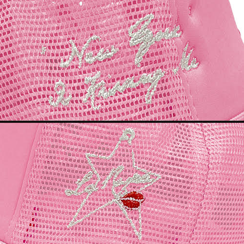 LA ROPA NY IS KISSING ME TRUCKER HAT PINK