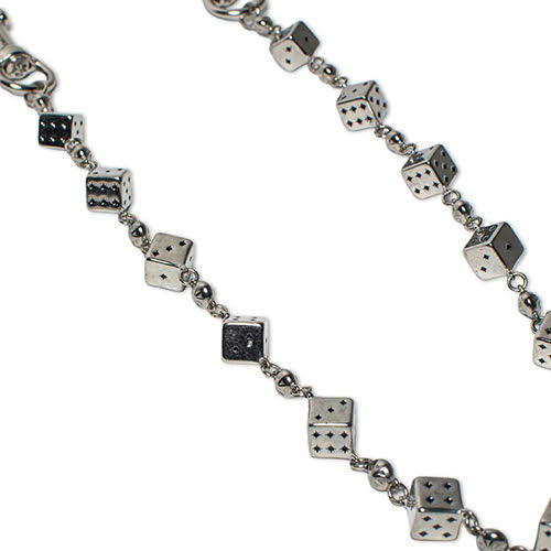 Starchain World SILVER DICE WALLET CHAIN - NO STONES