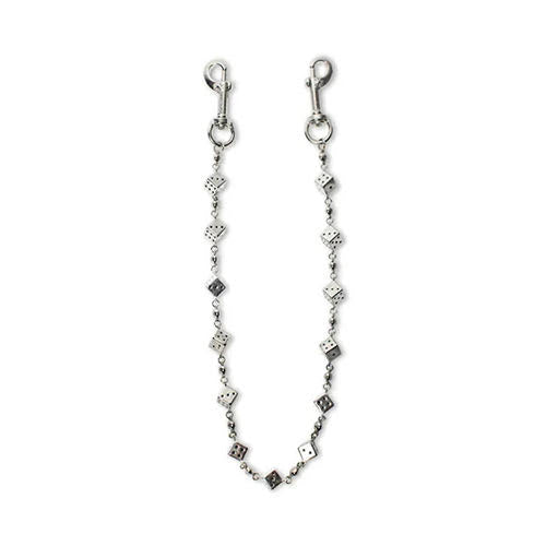 Starchain World SILVER DICE WALLET CHAIN - NO STONES
