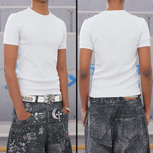 DND4DES THREADED T-SHIRT WHITE