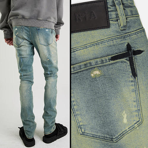 RtA BRYANT SKINNY JEAN BLUE KYANITE DISTRESSED