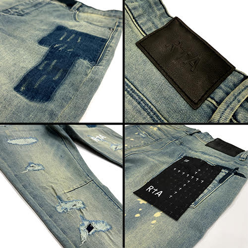 RtA BRYANT SKINNY JEAN BLUE KYANITE DISTRESSED