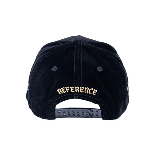 REFERENCE PARADISE LA CRYSTALS SNAPBACK CAP BLACK VELOUR