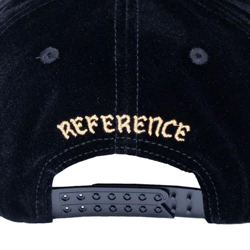 REFERENCE PARADISE LA CRYSTALS SNAPBACK CAP BLACK VELOUR
