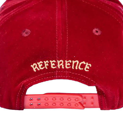 REFERENCE PARADISE LA CRYSTALS SNAPBACK CAP BURGUNDY VELOUR