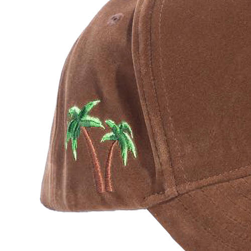 REFERENCE PARADISE LA CRYSTALS SNAPBACK CAP BROWN VELOUR