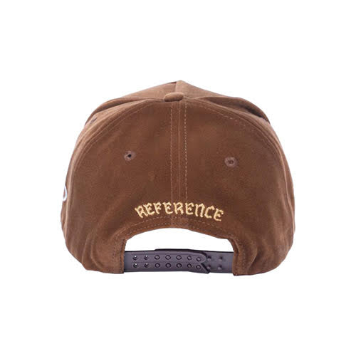 REFERENCE PARADISE LA CRYSTALS SNAPBACK CAP BROWN VELOUR
