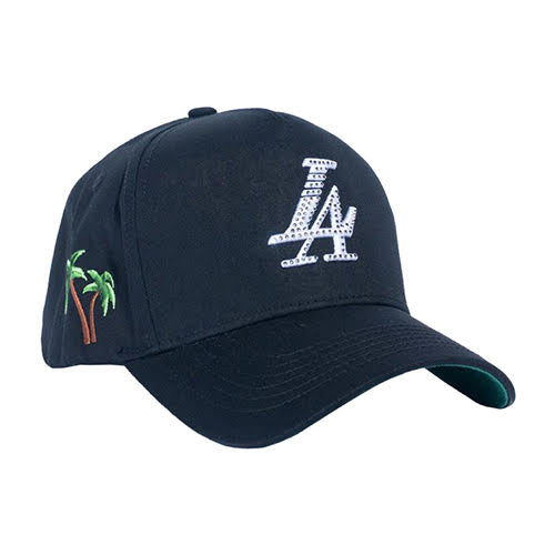 REFERENCE PARADISE LA CRYSTALS SNAPBACK CAP BLACK