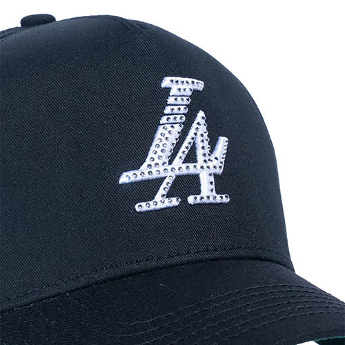 REFERENCE PARADISE LA CRYSTALS SNAPBACK CAP BLACK