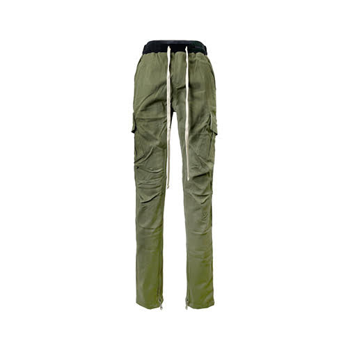mnml CARGO DRAWCORD PANTS - OLIVE