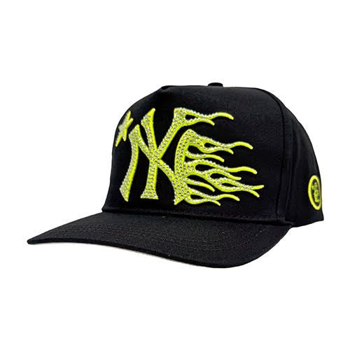 HELLSTAR NY RHINESTONE SNAPBACK BLACK/NEON