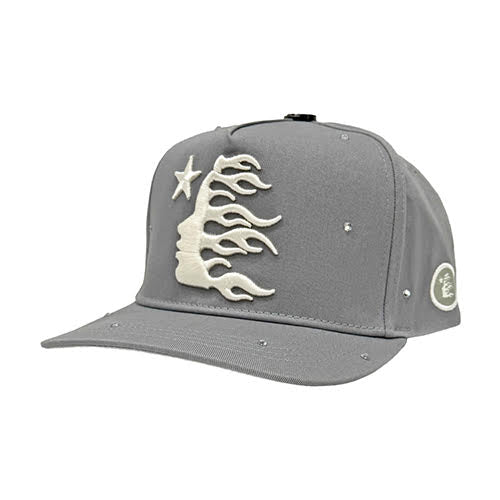 HELLSTAR RHINESTONE SNAPBACK GREY