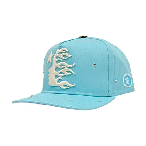 HELLSTAR RHINESTONE SNAPBACK BABY BLUE