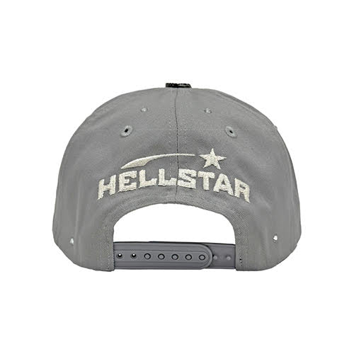 HELLSTAR RHINESTONE SNAPBACK GREY