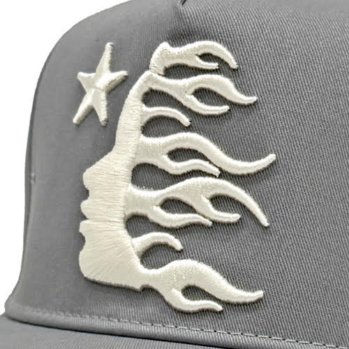 HELLSTAR RHINESTONE SNAPBACK GREY