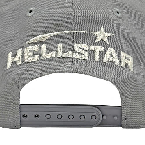 HELLSTAR RHINESTONE SNAPBACK GREY