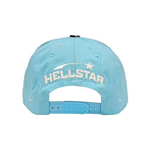 HELLSTAR RHINESTONE SNAPBACK BABY BLUE