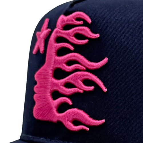 HELLSTAR RHINESTONE SNAPBACK NAVY