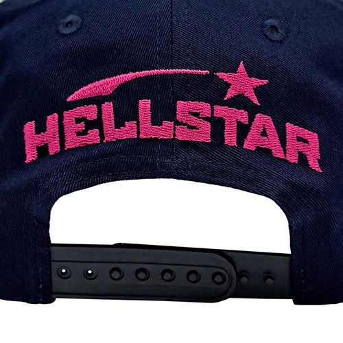 HELLSTAR RHINESTONE SNAPBACK NAVY