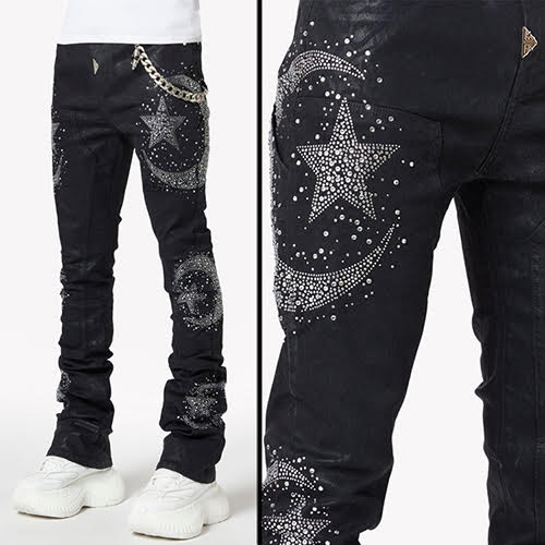 GUAPI WAXED CALLIGRAPHY DENIM