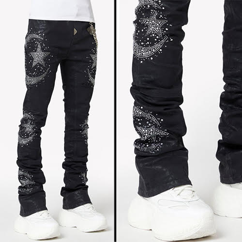 GUAPI WAXED CALLIGRAPHY DENIM
