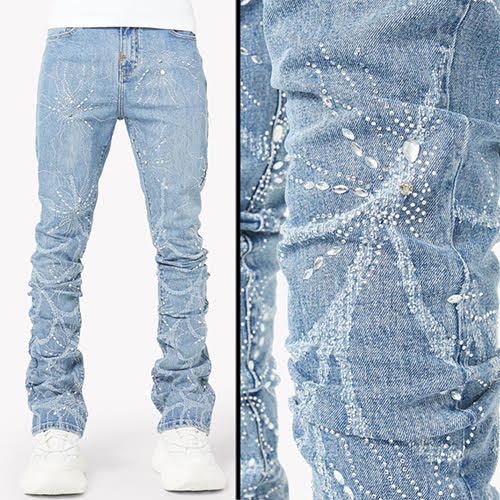 GUAPI STEEL BLUE SPIDER DENIM