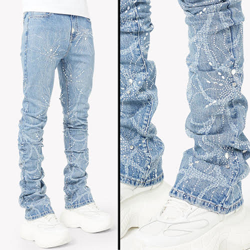 GUAPI STEEL BLUE SPIDER DENIM