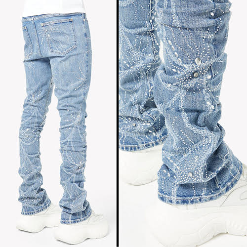 GUAPI STEEL BLUE SPIDER DENIM