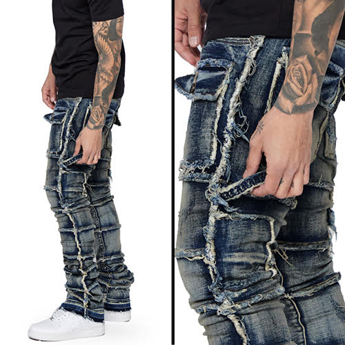 VALABASAS JEANS STACKED PHOENIX 2.0 DARK VINTAGE WASH