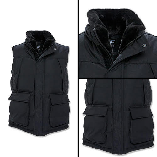 JORDAN CRAIG YUKON FUR LINED PUFFER VEST BLACK