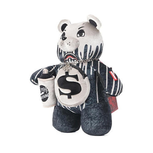 SPRAYGROUND WHITE GOLD BEAR 16 INCH