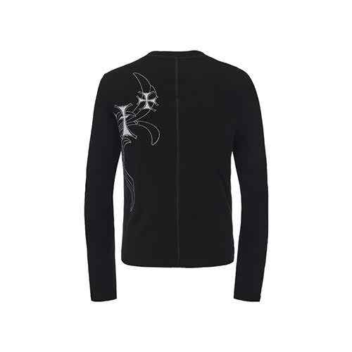 DND4DES HONEYSUCKLE PATTERN CROSS WOOL LONG SLEEVE
