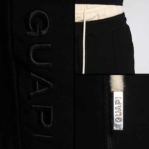 GUAPI OBSIDIAN BLACK SWEAT PANTS