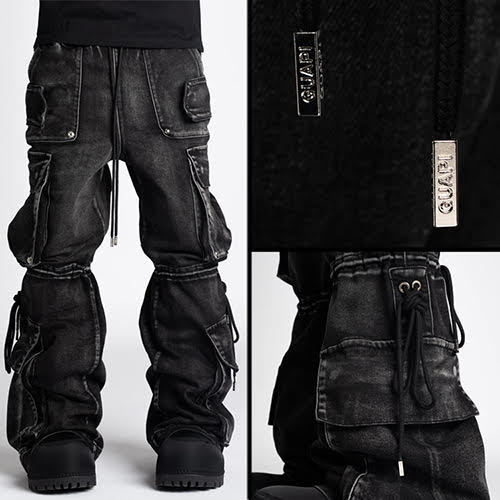 GUAPI IRON GREY CARGO DENIM
