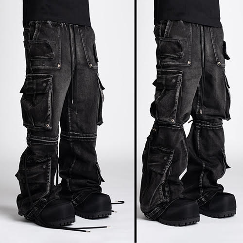 GUAPI IRON GREY CARGO DENIM