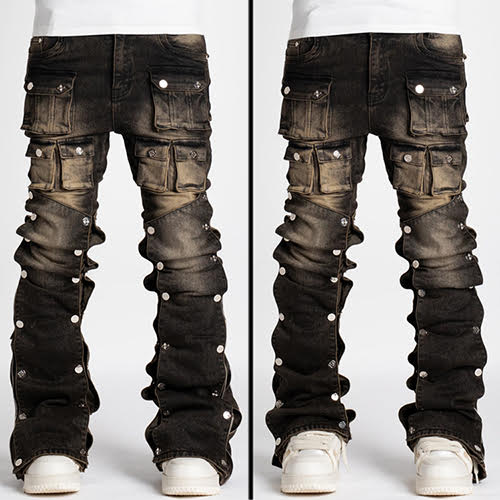 GUAPI ASH GREY STACKED PREMIUM DENIM