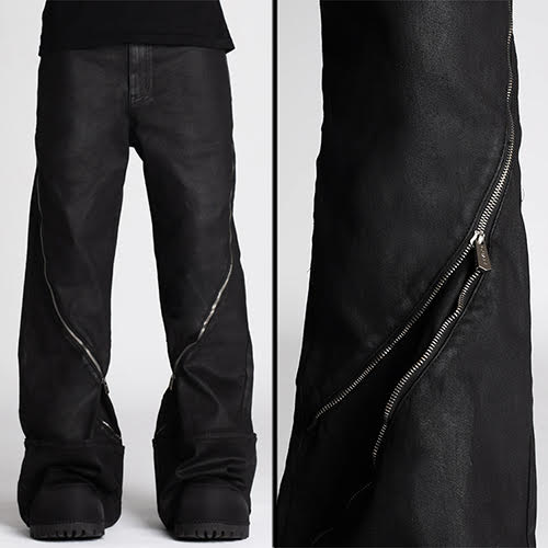GUAPI OBSIDIAN BLACK WAXED ZIPPER DENIM