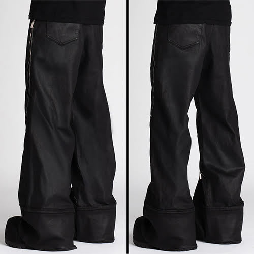 GUAPI OBSIDIAN BLACK WAXED ZIPPER DENIM