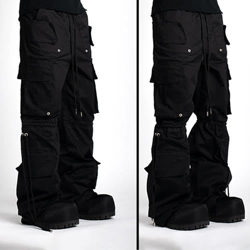 GUAPI OBSIDIAN BLACK EXTRA BAGGY CARGOS V2