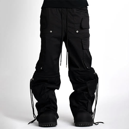 GUAPI OBSIDIAN BLACK EXTRA BAGGY CARGOS V2