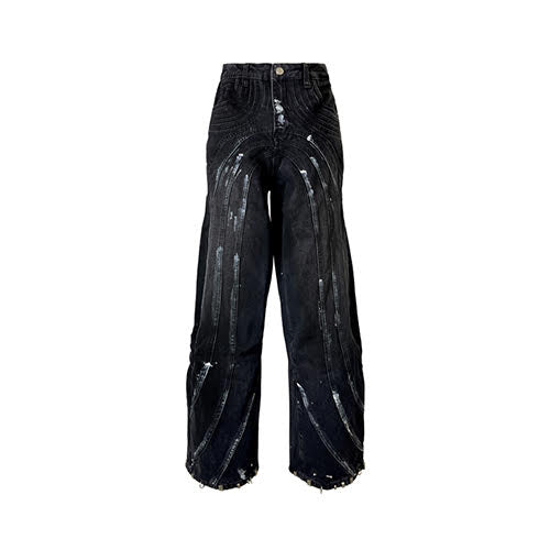 GUAPI IRON GREY PIERCING DENIM
