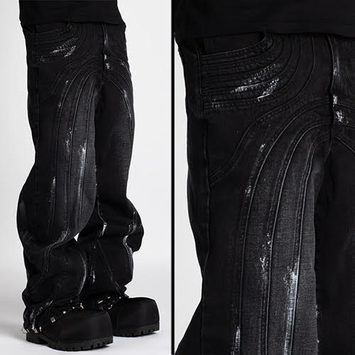 GUAPI IRON GREY PIERCING DENIM