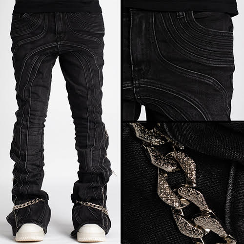 GUAPI IRON GREY CHAIN DENIM