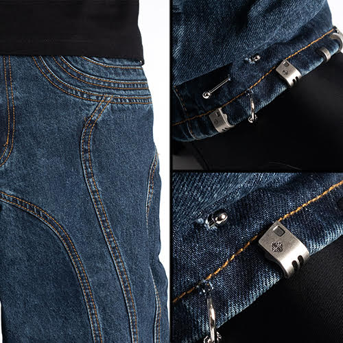 GUAPI VINTAGE BLUE PIERCING DENIM