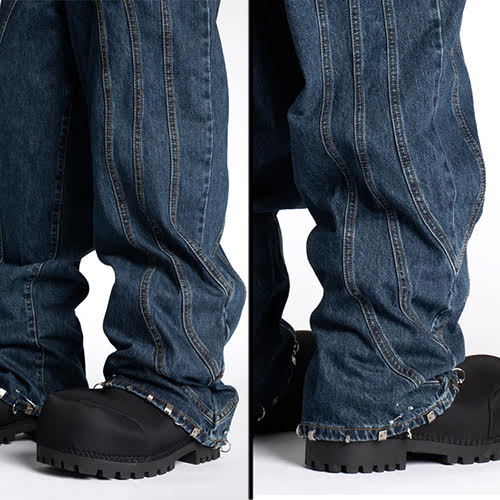 GUAPI VINTAGE BLUE PIERCING DENIM