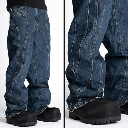 GUAPI VINTAGE BLUE PIERCING DENIM