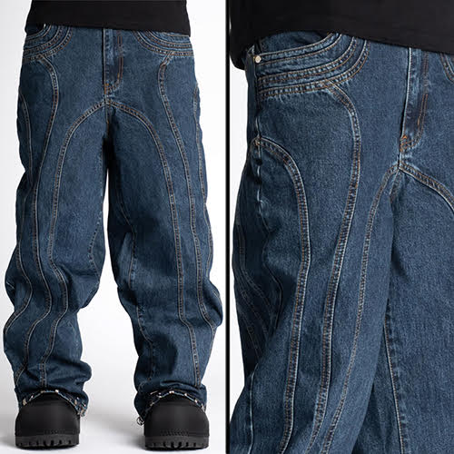 GUAPI VINTAGE BLUE PIERCING DENIM