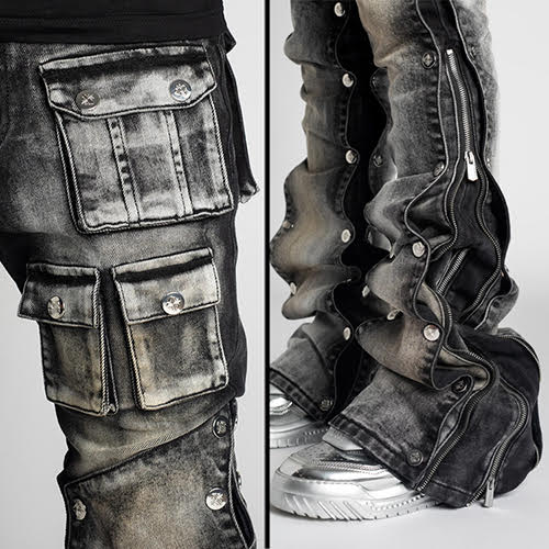 GUAPI SHADOW GREY STACKED PREMIUM DENIM