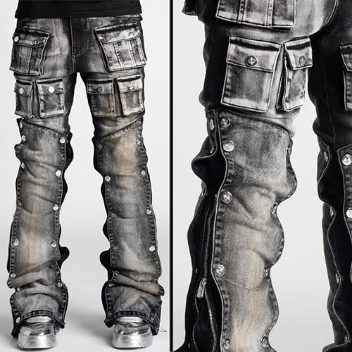 GUAPI SHADOW GREY STACKED PREMIUM DENIM