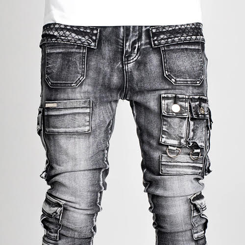 GUAPI IRON GREY TACTICAL STACKED DENIM